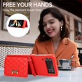 thumbnail image 4 of ELEHOLD Wallet Crossbody for Samsung Galaxy Z Flip 4 Case with Lanyard Wrist Strap Credit Card Holder, PU Leather Protective Phone Case with Ring Holder,Red, 4 of 8