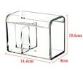 thumbnail image 4 of Caja de almacenamiento de plástico transparente a prueba de polvo con tapa, creativa, dividida, con 3 compartimentos, organizador para hisopos, discos de algodón y cosméticos., 4 of 7