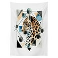 thumbnail image 2 of Ambesonne Leopard Outdoor Tablecloth, Watercolor Minimal Modern, 58"x120", Brown White and Blue, 2 of 2