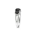 thumbnail image 4 of 3.00 Carat (Ctw) Black & White Diamond Three-Stone Ring in 10k White Gold for Women, 4 of 6
