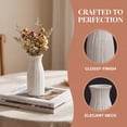thumbnail image 2 of REGALWOVEN Small Ceramic Bud Vase Modern Cylinder Vase, Matte Ribbed Decorative Flower Vase for Desktop, Boho Home Decor White 2.4"L x 2.4"W x 5.1"H, 2 of 6