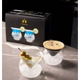 thumbnail image 3 of LEMONSODA Stemless Martini Glasses with Chiller - Elegant Cocktail Glass Set with Cavier Server Bowl - Beautiful Bar Martini Gift Set for Margarita, Cosmopolitan, Manhattan Cocktails (Set of 4), 3 of 9