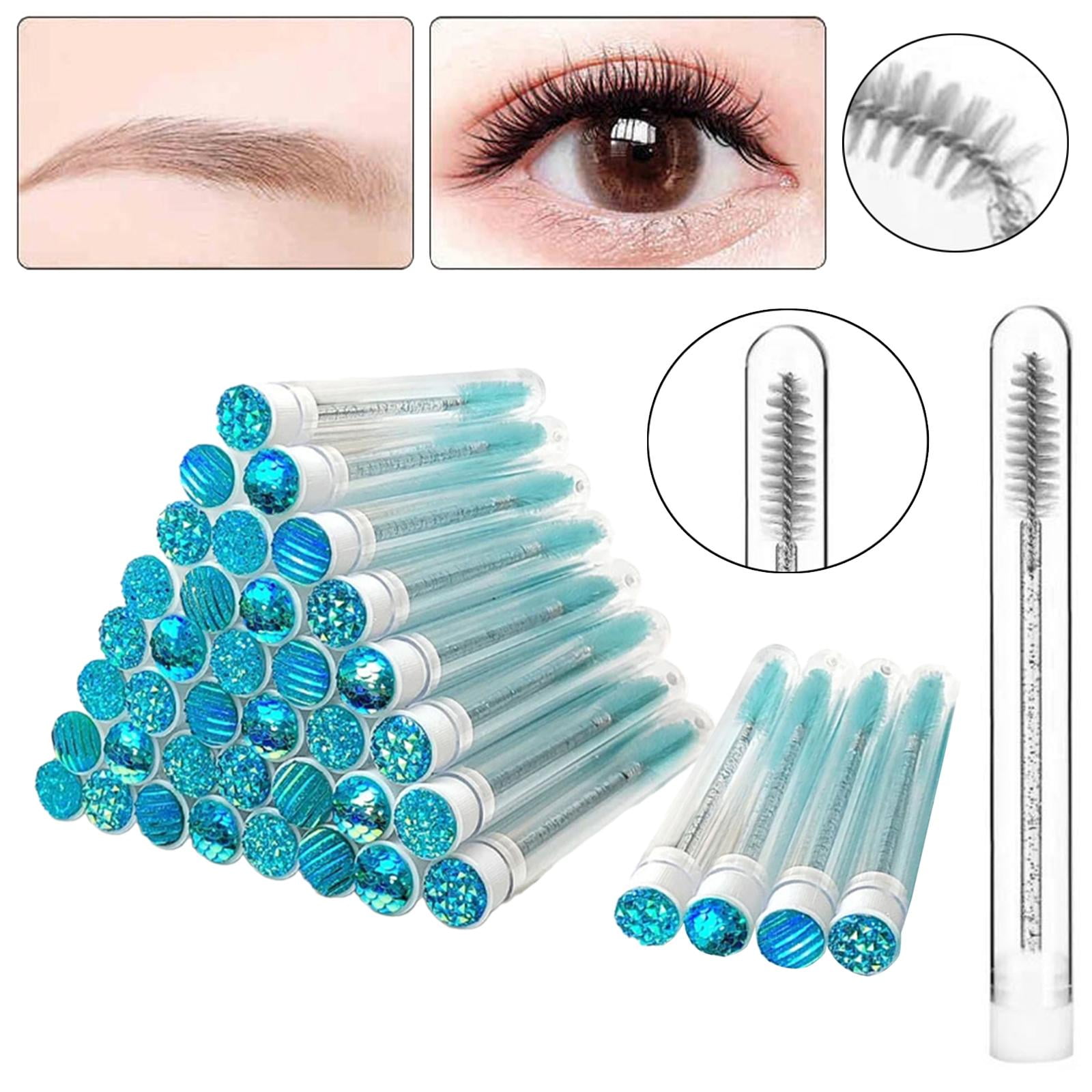 TOOYFUL 40 Pieces Disposable Mascaras Brush Makeup Tool Gifts Lash Styling for Salon Green