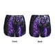 thumbnail image 3 of Balery Purple Plant White Tiger Pantalones cortos deportivos para mujer con forro y dos bolsillos, elásticos, para entrenamiento, gimnasio, yoga-Large, 3 of 7