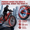 thumbnail image 5 of EOEOTWO 26"x4.0 Fat Tire Electric Bike for Adults, 750W Motor 48V 17.5Ah Battery, Full Suspension Mountain Ebike, 28 MPH Fast E-Bike 60 miles Pedal Assist, UL 2849 Certified, 5 of 10