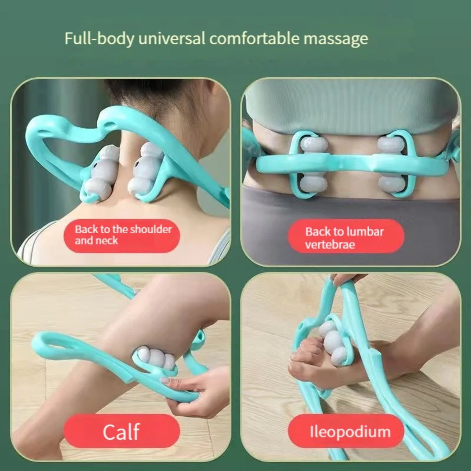  VEEWOOK Upgrade 360° Neck Massager Roller,Handheld
