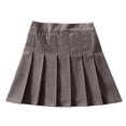 thumbnail image 3 of Girls' Pleated Skirt Short High Waist Pleated Skater Tennis Skirt Uniform Skirts for 2026 Back to School(Grey,5-6 Years), 3 of 3