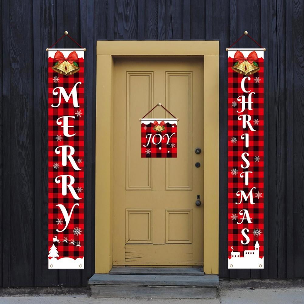 Merry Christmas Porch Banner 12''x71'' Christmas Couplet