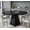 Black, variant on 47 Inch Round Dining Table for 4-6 People, Modern Circle Kitchen Table with 1.18” Thick Top and Sturdy Square Pedestal Base for Small Spaces, Dining Room Table Only