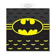 DC Comics Foil Napkins with Batman Logo Over Bats, 16-Count, 5-Inch, black
