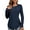 Navy, variant on Long Sleeve Tops for Women Raglan Round Neck Tunic T-shirts, Black XL