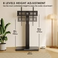 thumbnail image 7 of FITUEYES Swivel Modern Floor TV Stand for 32-75 Inches, Height Adjustment, with Durable Iron Base,Black, 7 of 7