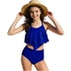thumbnail image 1 of Niños Bolsos de Playa para Niñas Verano Color Sólido Empalmado Manga Corta Traje de Baño de Dos Piezas, Traje de Baño de Niñas Pequeñas, 1 of 7