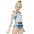 thumbnail image 5 of Animal Crossing Girls One Piece Swimsuits Quick Dry Bathing Suit Swimwear Swimming Suit 8-10Y(130cm), 5 of 8