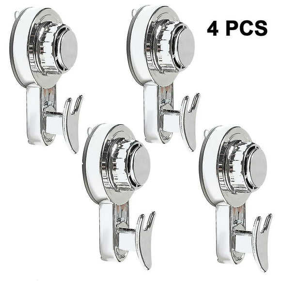 Silver Transparent Detachable Torsion Heavy Vacuum Suction Cup Hook Waterproof Glass Window Kitchen Bathroom Shower Wall Hook