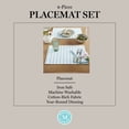 thumbnail image 6 of Martha Stewart Daisy Stripe Fabric Placemat Set 4-Pack, Blue, 13"x17.5", 6 of 8