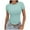 Mint Green, variant on Womens Summer Tops Loose Solid Color Round Neck Short Sleeve Womens Summer Clothes