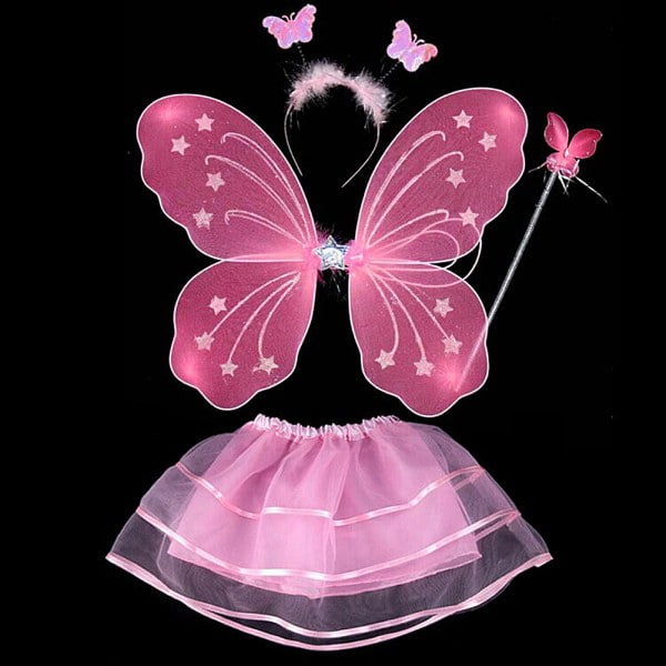 Kids Girls Fairy Wings Butterfly Fancy Dress Up Costume Party Dress Walmart Com Walmart Com