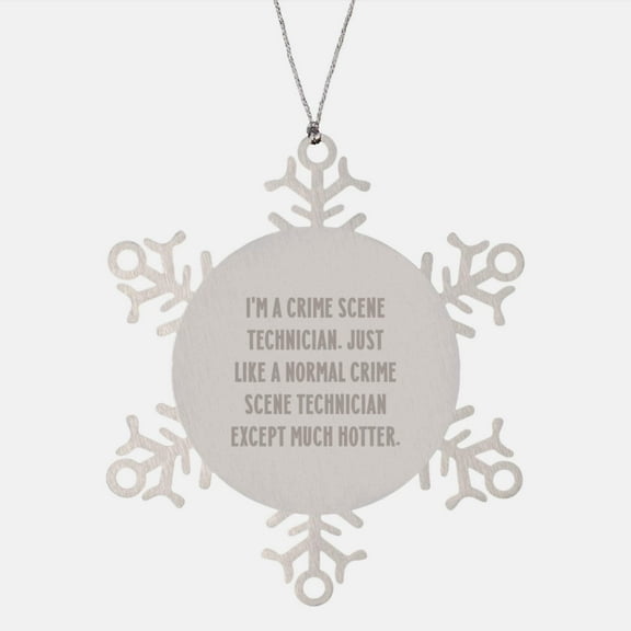 Unique Christmas Unique Gifts for Crime Scene Technicians, Funny Snowflake Ornament, Hot and Cool