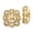 Yellow, variant on 14K White Gold 1/4 Carts Lab Grown Diamond with 4.4 mm Earring Jackets for Women