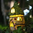 thumbnail image 1 of Estatua de jardín con luces solares, estatuilla de resina bonita, decoración exterior impermeable, adorno de Patio de jardín, 16,5*16,2*30,8 cm TUNC Sencillez, 1 of 5