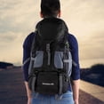 thumbnail image 5 of 50L Waterproof Tactical Backpacking Backpack Sport Hiking Climbing Bag for Men Women, Black / 22.0 x 14.2 x 9.1 inches, 5 of 9