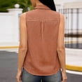 thumbnail image 6 of Axiiglly Tank Tops for Women Cotton Linen Plaid Button Down Fashion Dressy Tanks Summer Sleeveless Shirts, S-2XL, 6 of 7