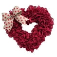 thumbnail image 6 of 15.75'' Valentines Wreath Wall Hanging Heart Wreath Decorative Ornaments Garland, 6 of 8