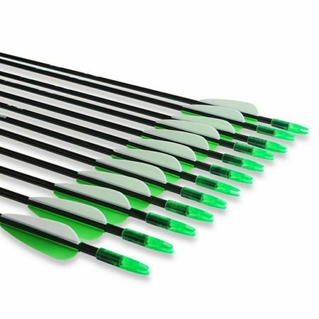 12pcs 30 Fiberglass Arrows Compound Bow Arrows Archery Target Practice Shooting