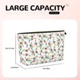 thumbnail image 4 of Picia Pretty Floral With Leaves Printed Leather Travel Toiletry Bag,Cosmetic Organizer, Makeup Travel Bag, Durable Travel Pouch, Compact Toiletry Bag, Travel Accessories, 4 of 6