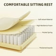 thumbnail image 6 of Huracan Velvet Fabric Gaming Chair High Back Computer Chair with Footrest and Lumbar Cushion Ergonomic PC Gamer Chiar for Adults Racing Video Gaming Chair for Home Office,Beige, 6 of 9