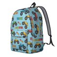 thumbnail image 2 of Monster Cartoon Truck Blue Pattern Backpack for School, Cute School Bag with Adjustable Shoulder Straps and Padded Back, 15.7"x11.8"x5.5", 2 of 5