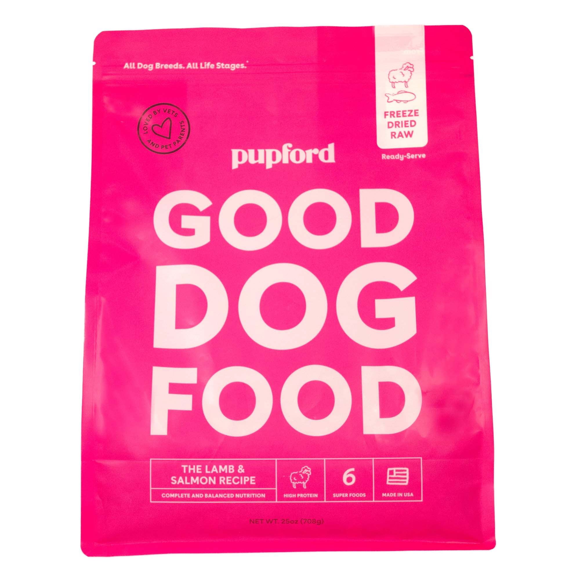 Pupford Freeze-Dried Good Lamb & Salmon Recipe Dog Food, 25 oz.