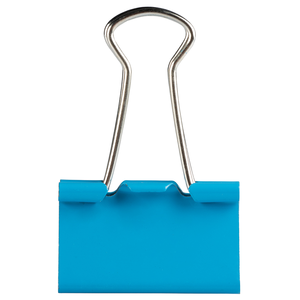 JAM PAPER Colorful Binder Clips Medium 1 1/4 Inch (32 mm) Blue