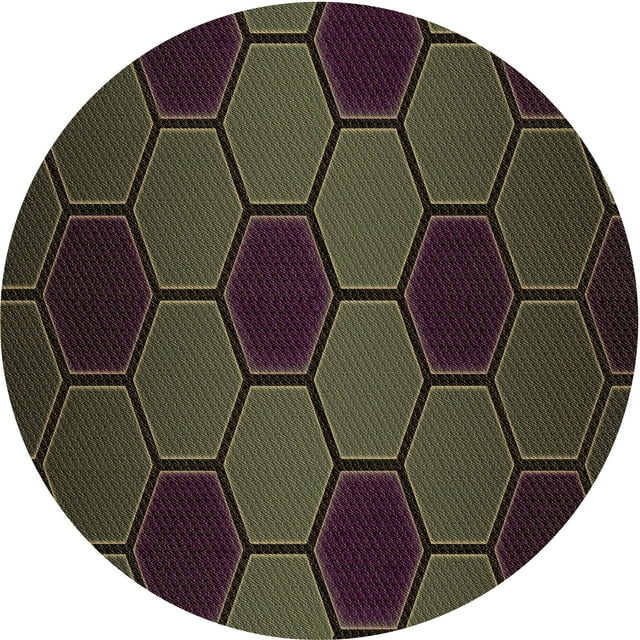 Ahgly Company Machine Washable Indoor Square Transitional Midnight Gray Area Rugs, 3' Square