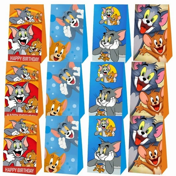 Tom and Jerry Goodie Bags Party Favor Candy Decorations Treat Supplies Birthday
