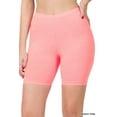 thumbnail image 3 of 2 Packs of Zenana Womens & Plus Soft Cotton Stretch Mid Thigh Length Fitness Sport Biker Shorts, 3 of 5