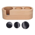 thumbnail image 1 of Soporte de madera para filtro de café, 3 orificios para evitar resbalones, base de madera de 51 mm/2 pulgadas, 1 of 14