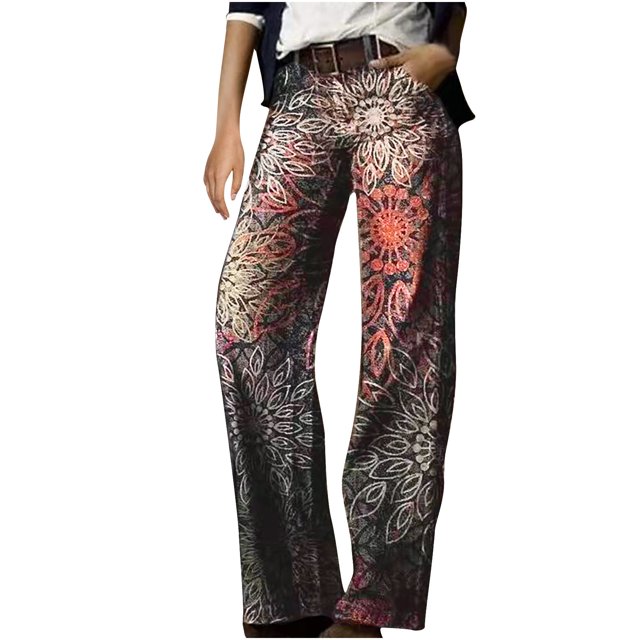 Pantalones elásticos con cintura elástica para mujer Pompotops ulkah939694