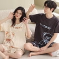 thumbnail image 5 of Summer 3XL Short Pajama Sets Couples Short Pants Cartoon Bear Sleepwear Women‘s Pajamas Lounge Men Home Pijama Mujer Hombre, 5 of 7