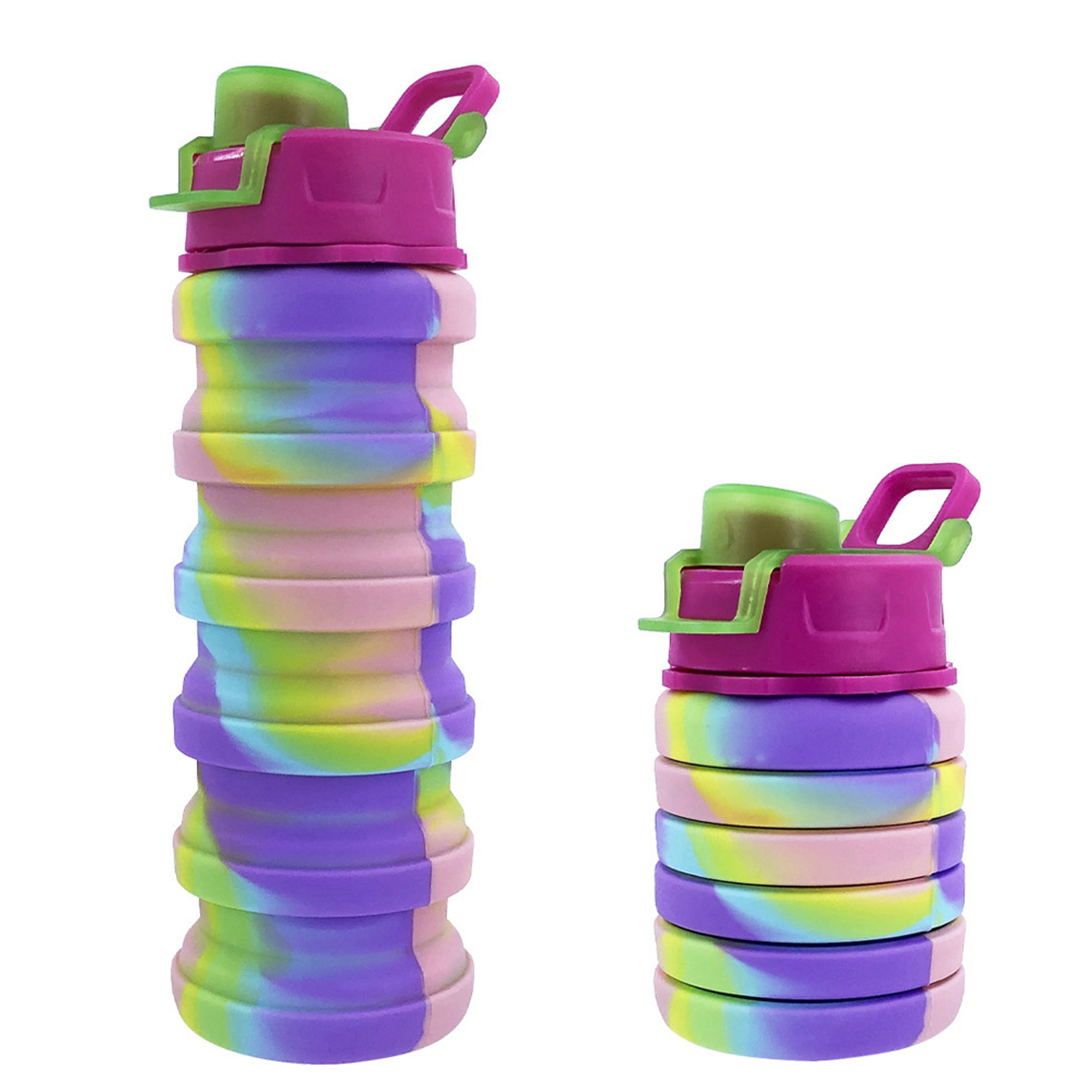 EIMELI Collapsible Water Bottle Reusable Silicone Foldable Water Bottles  Portable Travel Water Bottle Leak Proof Waterbottle with Clip for Kids  Adults