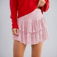 thumbnail image 2 of XIAONU Women Sequin Ruffled Mini Skirt High Waist Layered Sparkly Party Gown Party Holiday Wear Skirts, 2 of 4