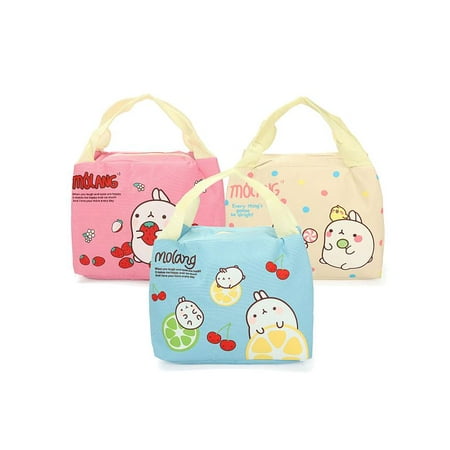 Meigar Cute Lunch Box Carry Tote For Kids S Portable Insulated Bags Hot Cold Pockets Women Outdoor Picnic Work