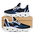 thumbnail image 1 of Zapatos negros sencillos con cordones y estampados para mujer, zapatillas de correr de malla ligera, calzado informal para exteriores, 1 of 6