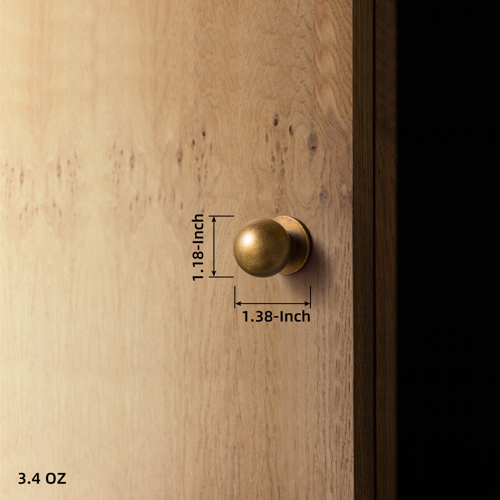 Goo-Ki 6 Pack Antique Brass Kitchen Cabinet Knobs,Retro Drawer Pulls,1 3/16 Inches Diameter Drawer Knob Plus