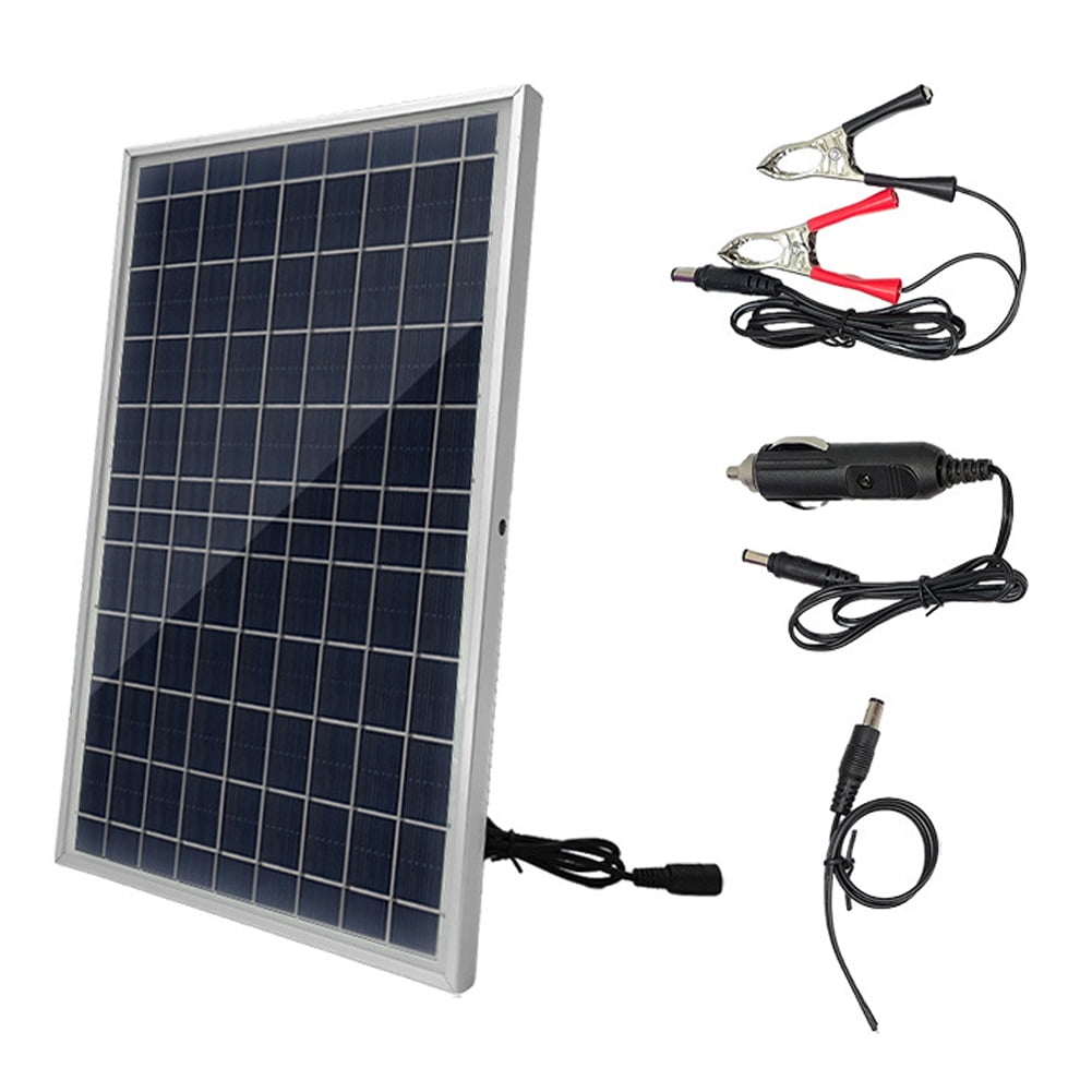 Set 10W Polysilicon Solar Panel Set Solar Panel And Solar Recharge Controller Kit For Camping Traveling Car Mobile Phone Outdoor Emergency Power Accessory