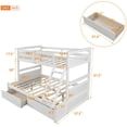 thumbnail image 7 of Harper & Bright Designs Twin Over Full Bunk Bed with Ladder and Storage Drawers Bunk Bed Frame, 7 of 7