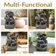 thumbnail image 5 of Sunnydaze Decor Tabletop Water Fountain, 7.00 x 5.50 x 10.50 Inch, Polyresin Light Grey, 5 of 13