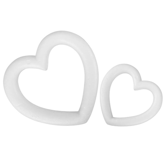 DEEPCRAFF Craft Foam Hearts Deepcraff Smooth White Models for Creative Decor