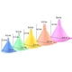 thumbnail image 5 of Juego de 5 embudos de plástico LIUYMXG de varios tamaños boca ancha multiusos colores arco iris, 5 of 5